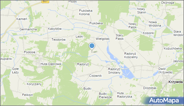 mapa Kolonia Radoryż-Smolany, Kolonia Radoryż-Smolany na mapie Targeo